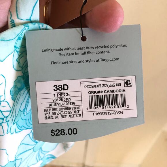 Shade & Shore NWT Womens Floral Print Shirred Balconette Underwire Bikini Top38D - Picture 5 of 9